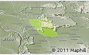 Physical 3D Map of Vapy, semi-desaturated