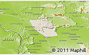 Shaded Relief 3D Map of Vapy, physical outside