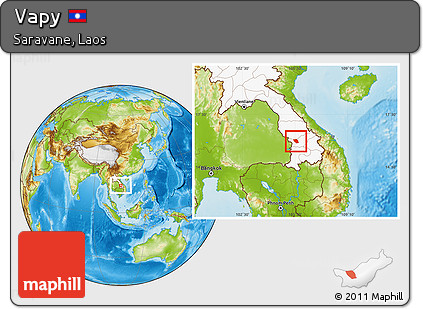 Physical Location Map of Vapy, highlighted country