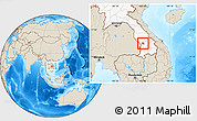 Shaded Relief Location Map of Vapy, highlighted country