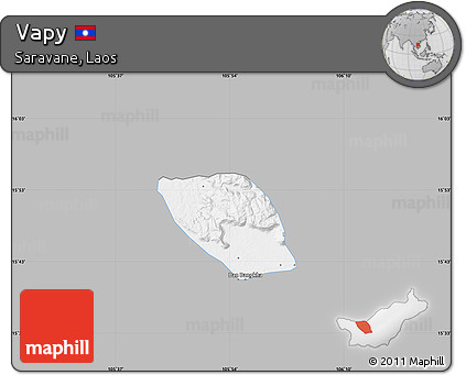 Gray Map of Vapy, single color outside