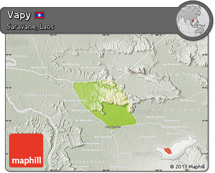 Physical Map of Vapy, lighten, semi-desaturated