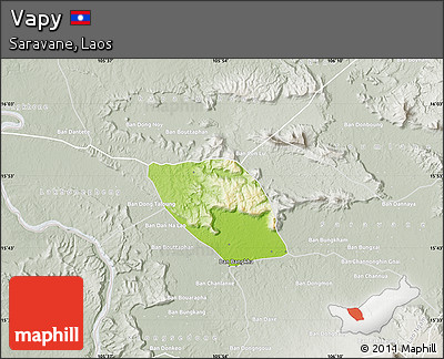 Physical Map of Vapy, lighten, semi-desaturated