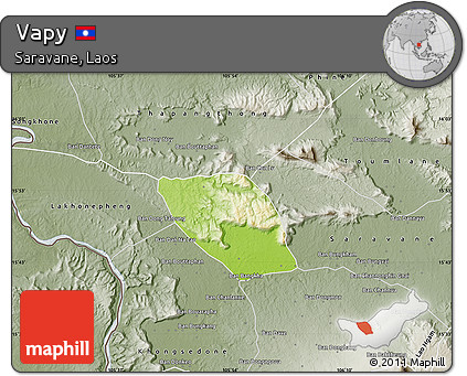 Physical Map of Vapy, semi-desaturated