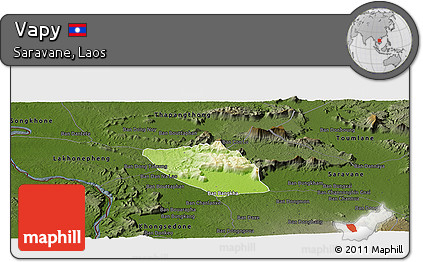 Physical Panoramic Map of Vapy, darken