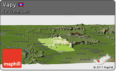 Physical Panoramic Map of Vapy, darken