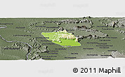 Physical Panoramic Map of Vapy, darken, semi-desaturated