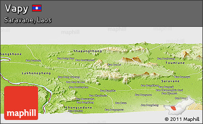 Physical Panoramic Map of Vapy
