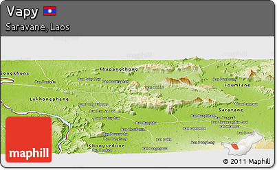 Physical Panoramic Map of Vapy