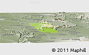 Physical Panoramic Map of Vapy, semi-desaturated