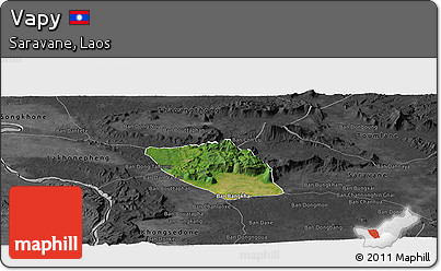 Satellite Panoramic Map of Vapy, darken, desaturated