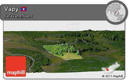 Satellite Panoramic Map of Vapy, darken