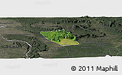 Satellite Panoramic Map of Vapy, darken, semi-desaturated