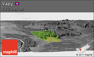 Satellite Panoramic Map of Vapy, desaturated