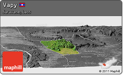 Satellite Panoramic Map of Vapy, desaturated