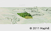 Satellite Panoramic Map of Vapy, lighten