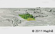 Satellite Panoramic Map of Vapy, lighten, semi-desaturated