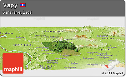 Satellite Panoramic Map of Vapy, physical outside