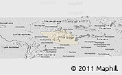 Shaded Relief Panoramic Map of Vapy, desaturated