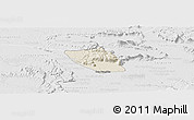 Shaded Relief Panoramic Map of Vapy, lighten, desaturated