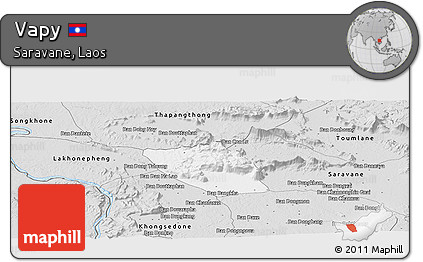 Silver Style Panoramic Map of Vapy