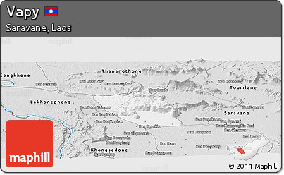 Silver Style Panoramic Map of Vapy