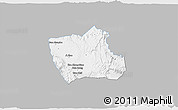 Gray 3D Map of Nong, single color outside