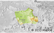 Physical 3D Map of Nong, lighten, desaturated