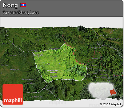 Satellite 3D Map of Nong, darken