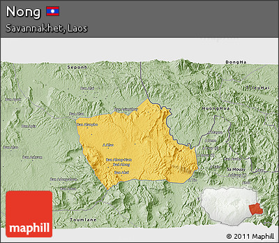 Savanna Style 3D Map of Nong