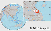 Gray Location Map of Nong, highlighted parent region