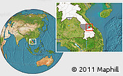 Satellite Location Map of Nong, highlighted country, highlighted parent region