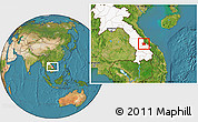 Satellite Location Map of Nong, highlighted country
