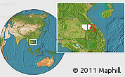 Satellite Location Map of Nong, highlighted parent region