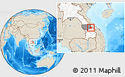 Shaded Relief Location Map of Nong, highlighted country, highlighted parent region