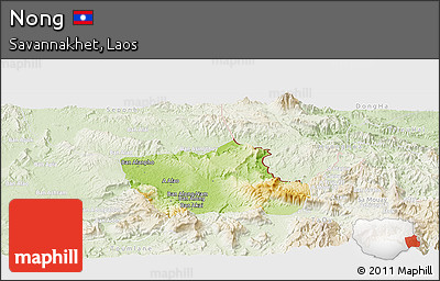 Physical Panoramic Map of Nong, lighten