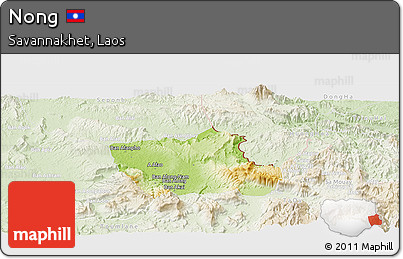 Physical Panoramic Map of Nong, lighten
