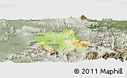 Physical Panoramic Map of Nong, semi-desaturated