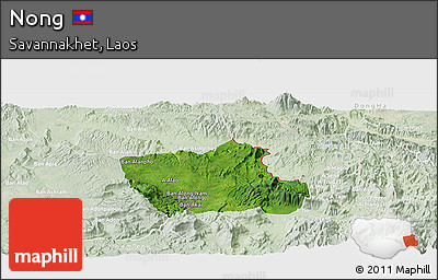 Satellite Panoramic Map of Nong, lighten