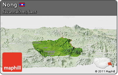 Satellite Panoramic Map of Nong, lighten