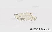 Shaded Relief Panoramic Map of Nong, cropped outside