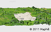 Shaded Relief Panoramic Map of Nong, satellite outside