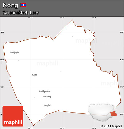 Classic Style Simple Map of Nong, cropped outside