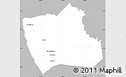 Gray Simple Map of Nong, single color outside