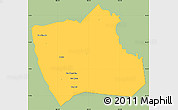 Savanna Style Simple Map of Nong, single color outside