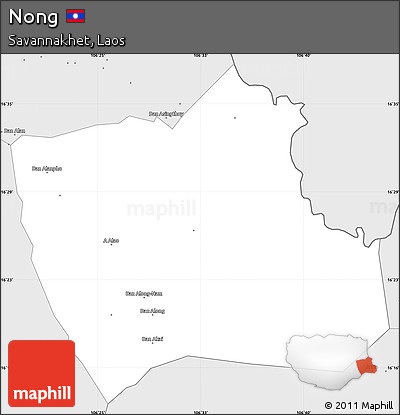 Silver Style Simple Map of Nong