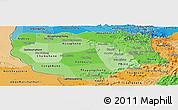 Political Shades Panoramic Map of Savannakhet