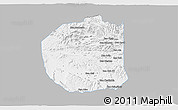 Gray 3D Map of Seponh, single color outside