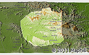 Physical 3D Map of Seponh, darken
