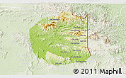 Physical 3D Map of Seponh, lighten